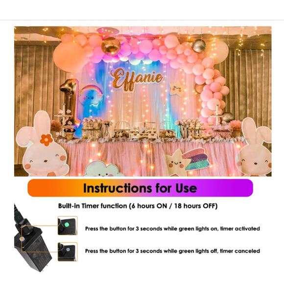 180FT 500 LED Lights Warm White 8 Modes Led Twinkle Fairy Light Plug in - Picture 5 of 8